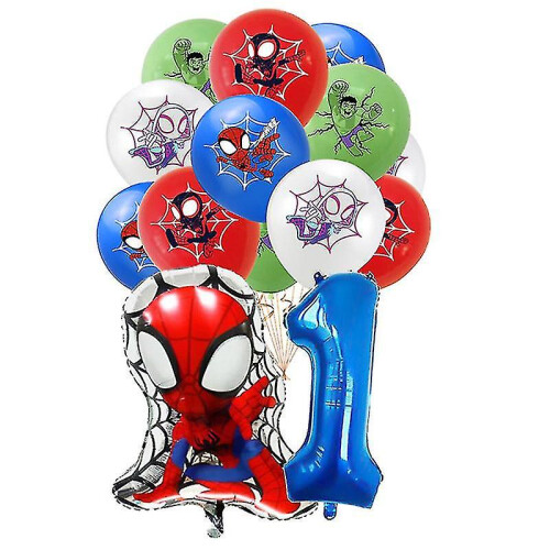 (1) 12pcs/set Spidey And His Amazing Friends Balloon Set Children Birthday Party Supplies Baby Shower Boy Party Decoration Globes