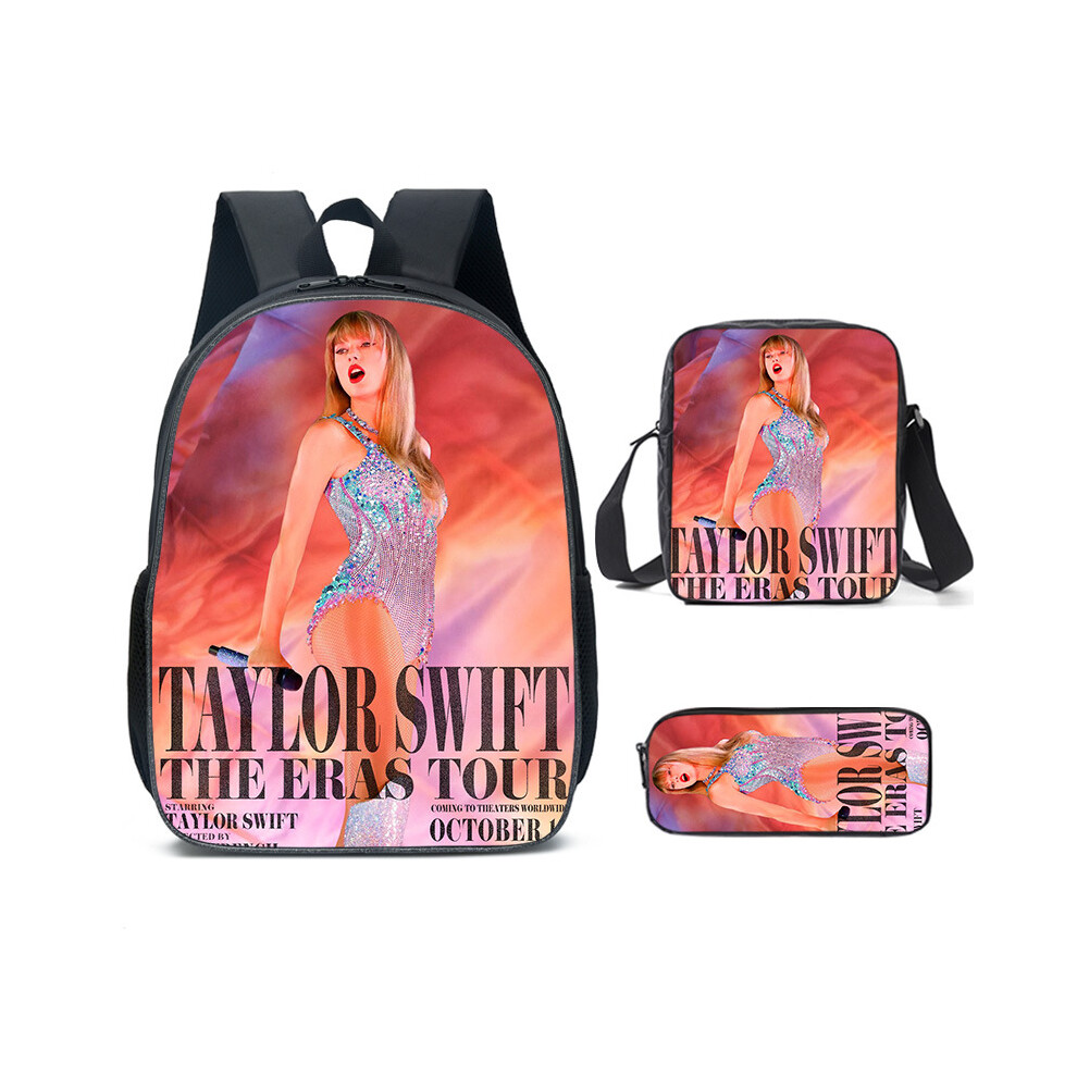 (Style B) Taylor Alison Swift Backpack Shoulder Pencil Bag Education Threepiece Set