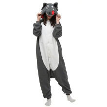 (Gray wolf, Xl) Animal adults cat bear shark onesies pajama raccoon costumes dragon jumpsuit christmas gift