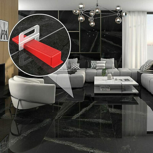 Tile Leveling System 1.5mm Joint Width, 400 Pull Tabs, 100 Pieces Reusable Wedges Set, Leveling System For Tile Thickness 3-12mm 2