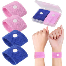 2 Pairs Travel Sickness Bands For Kids,anti Nausea Wristbands, Car Sickness Bandspink blue