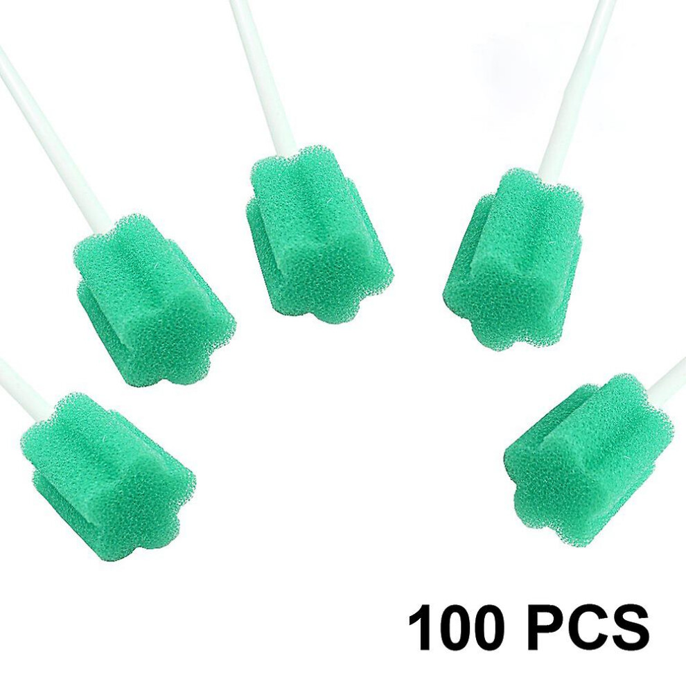 Green/Blue 100 Pcs Oral Care Sponge - Oral Hygiene Sponge For Dental Care