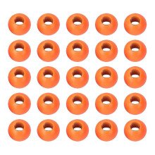 25pcs Fly Tying Tungsten Alloy Beads Round Nymph Head Ball Fishing Tackle Orange (3.8mm)
