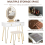 Modern Dressing Table Mirror Light Vanity Stool Set Large Drawers Chic Makeup 6