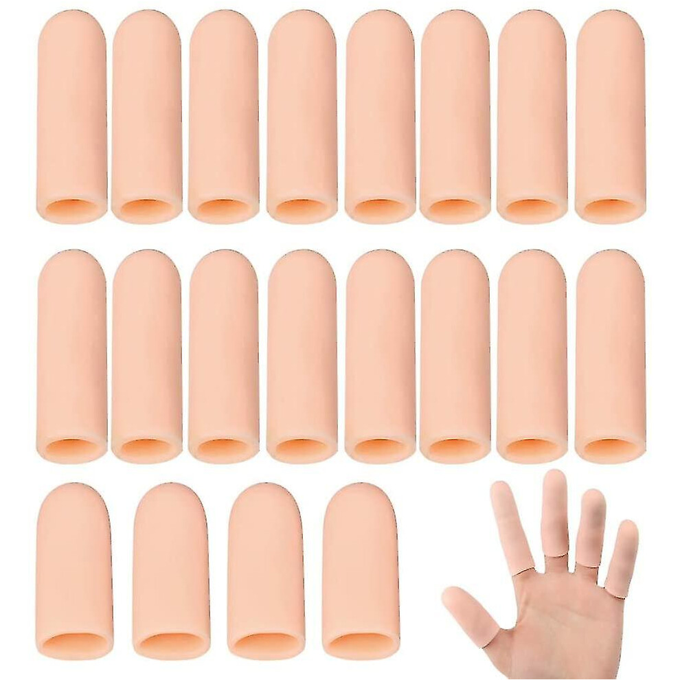 20 Pieces Finger Protection Silicone Gel Finger Cots Thumb Protection Finger
