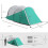 Outsunny Outsunny 3000mm Waterproof Camping Tent with 2 Rooms for 3 Man, Green 2