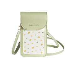 (Green) Touchscreen Phone Bag Womens Single Shoulder Slant Crossbody Mini Phone Bag