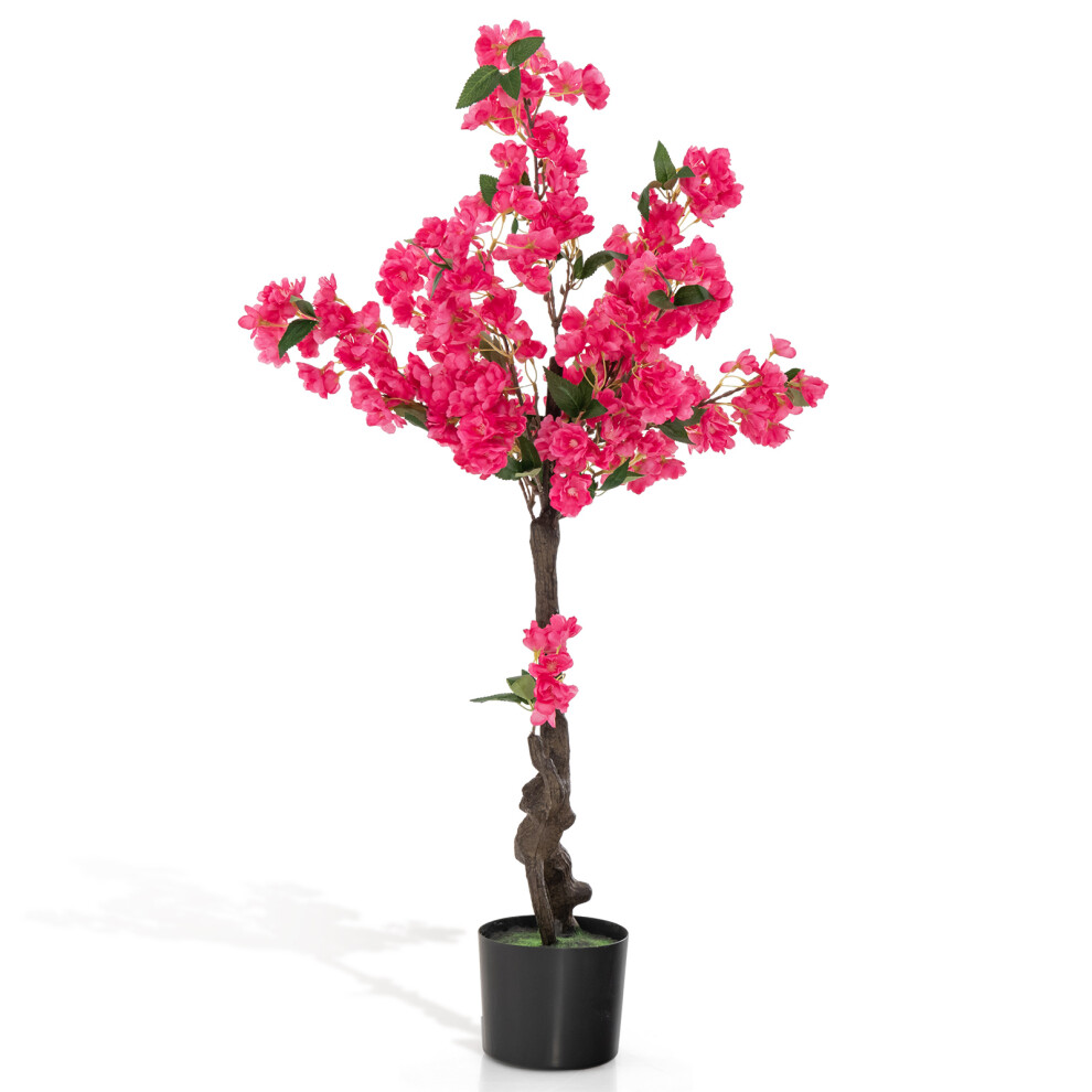 105 CM Artificial Plum Blossom Tree  w/ 96 Flowers & Realistic Trunk