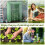 Outsunny Outsunny 100 x 50 x 150cm Greenhouse w/ Zipper Roll-up Door Outdoor Green 5