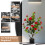 Costway 2PCS Red Artificial Camellia Trees in Cement Pot Free Maintenance 6