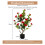Costway 2PCS Red Artificial Camellia Trees in Cement Pot Free Maintenance 2