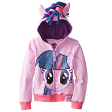 (Purple, 7-8Years) Kids Girls Horse Hooded Jackets Coats Sweatshirts