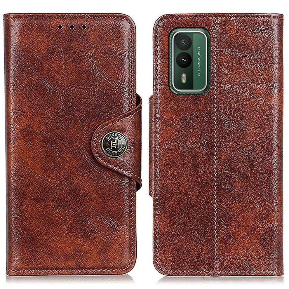 ( D) Case For Nokia Xr21 Phone Wallet Phone Case Stand Flip Pu Leather Shell Phone Cover Brown 9171363282837