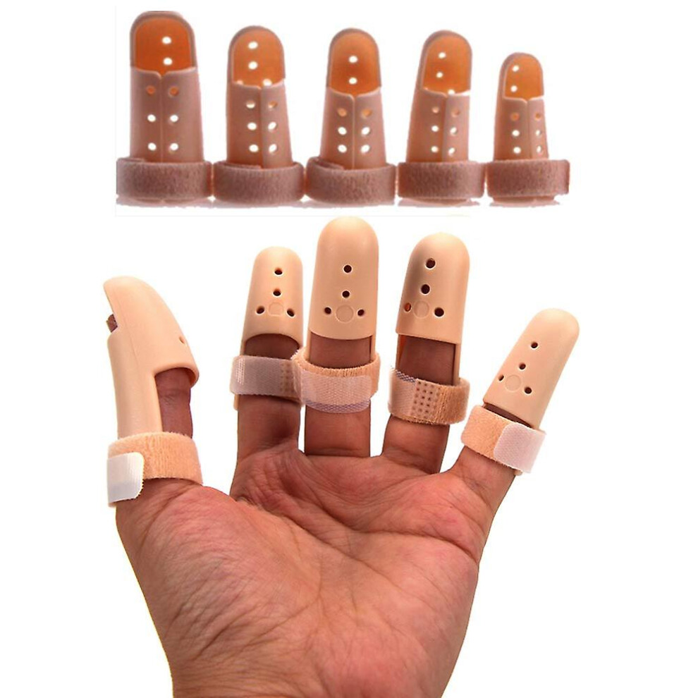 Pink Finger Splint Bracemallet Finger Splints Posture Correctorplastic Finger Support Protector For Arthritis Basketballaustable Finger Immobilizer Fo