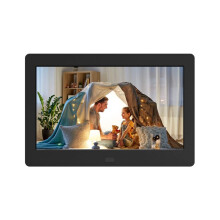 (15 Inch Black) Digital Photo Frame with Music/Video/Calendar/Alarm Clock (Remote Control/Black/Non-WiFi) Digital Portrait Holder 1280 * 800 HD IPS Display