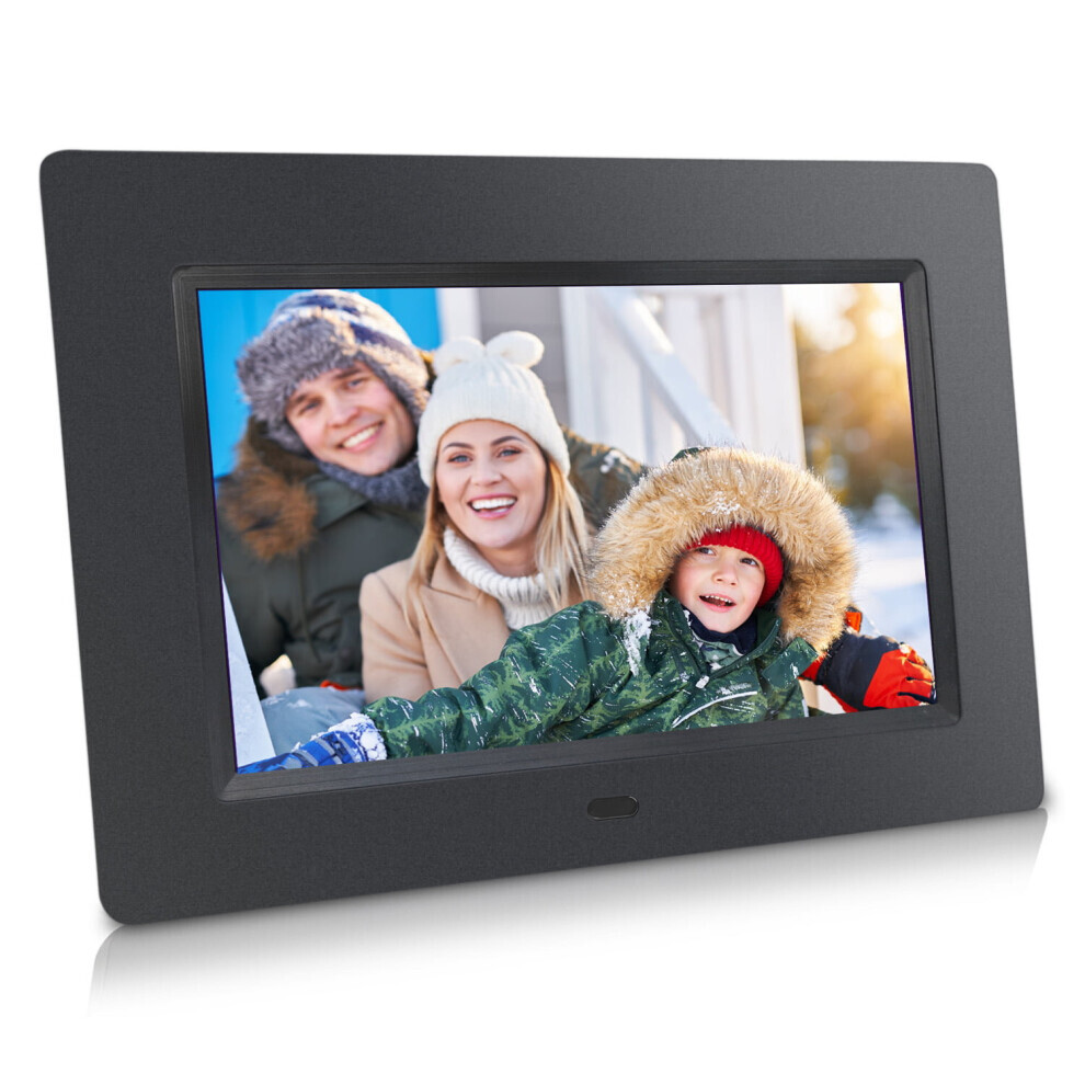 (10 Inch Black) Digital Photo Frame with Music/Video/Calendar/Alarm Clock (Remote Control/Black/Non-WiFi) Digital Portrait Holder 1280 * 800 HD IPS Di