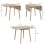 Homcom Extendable Kitchen Table for 2-4, Folding Drop Leaf Dining Table, Natural 2