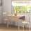 Homcom Extendable Kitchen Table for 2-4, Folding Drop Leaf Dining Table, Natural 5