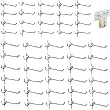 50 Pieces Perforated Wall Hook, Single Hook Perforated Wall, Pegboard Hooks, Perforated Wall Accessory Hook, For Pegboard Wall Panel Door, Shop, 3.3mm