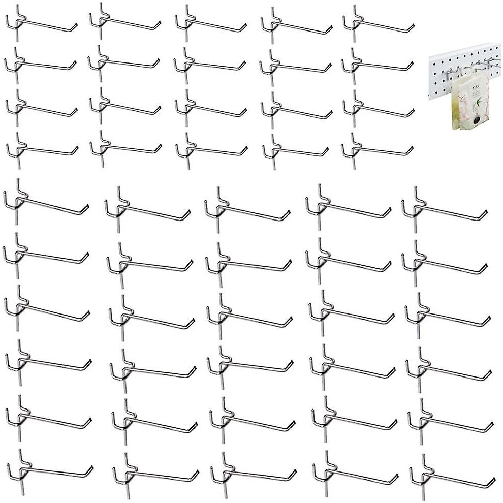 50 Pieces Perforated Wall Hook, Single Hook Perforated Wall, Pegboard Hooks, Perforated Wall Accessory Hook, For Pegboard Wall Panel Door, Shop, 3.3Mm 9171363298395
