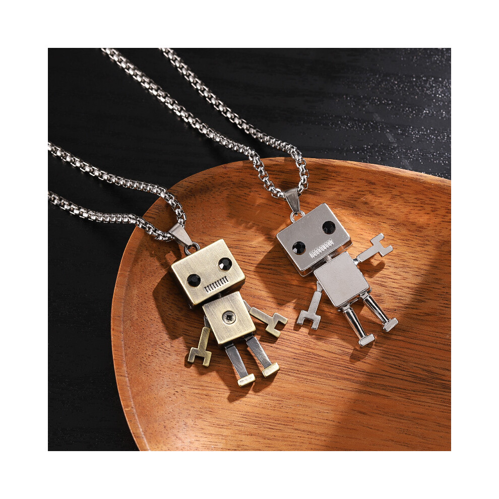 Street hipster hiphop robot influencer necklace