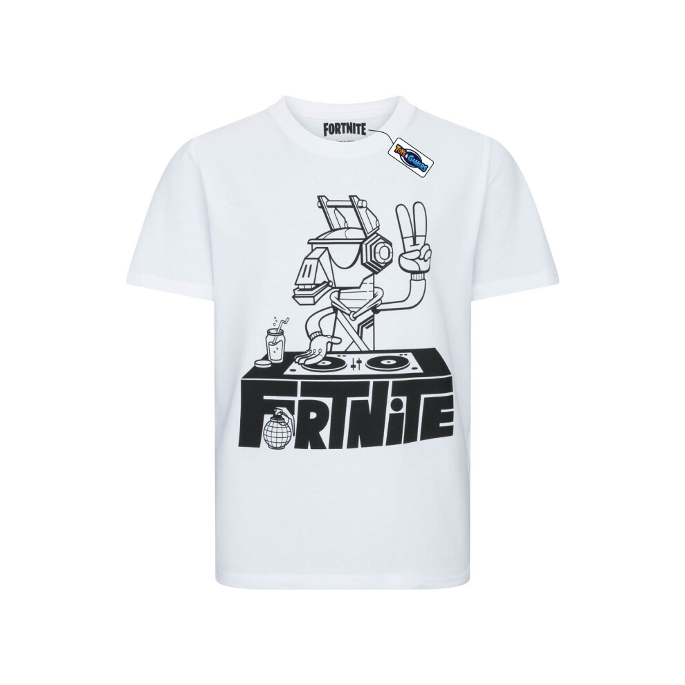 (11-12) Fortnite DJ Alpaca Short Sleeve T-Shirt Sizes 9-16