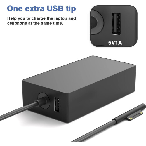 Surface Pro-oplader, 65W Microsoft Surface Pro-oplader 1