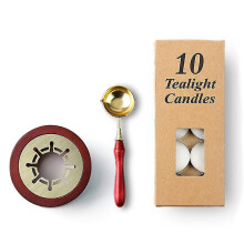 Wax Seal Warmer Wax Seal Kit Wax Melting Pot Wax Seal Furnace With Wax Melting Spoon For Letter Envelope Stamp
