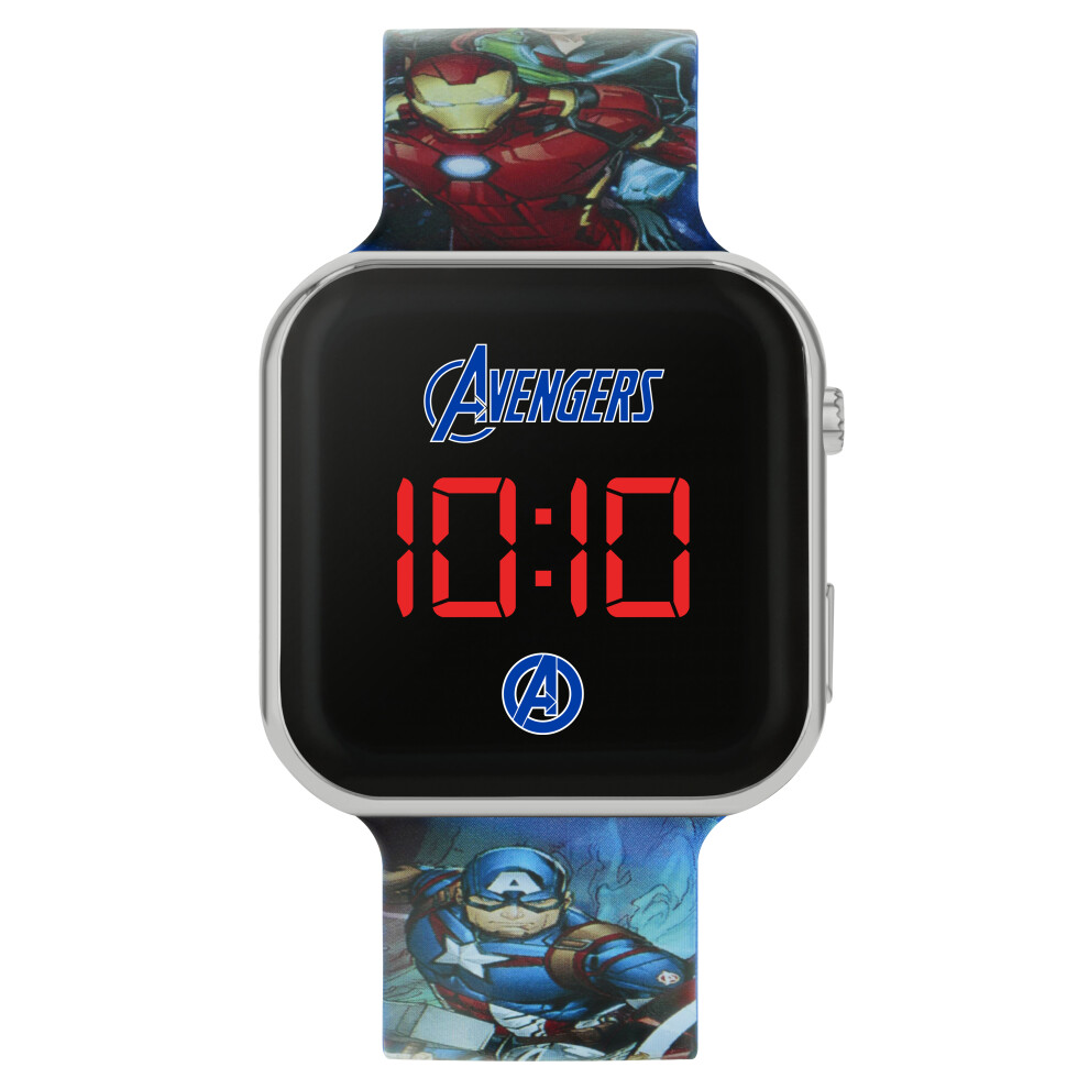 Avengers Disney Marvel Kids Strap Digital Led Watch Avg4706 Blue