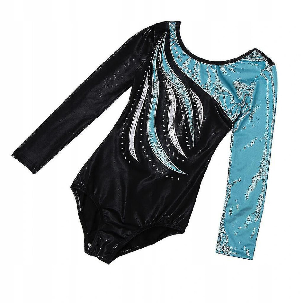 (blue, 9-10 Y) Girls' Gymnastic Leotards