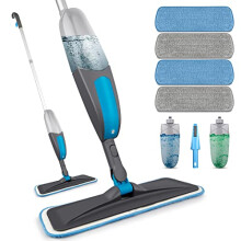 Spray Mops for Cleaning Floors - BPAWA Microfibre Floor Mop Flat Dry Wet Mop for Hard Wood Laminate Vinyl Tile Wooden Floor Cleaning, Dust Mop with