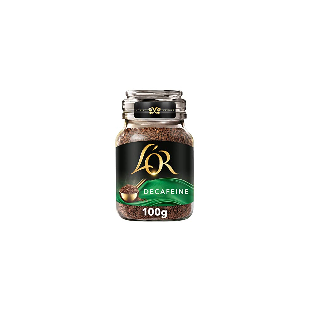 L'OR Decaff Instant Coffee 100g (Pack of 6 Jars, Total 600g)