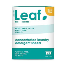 Leaf Laundry Sheets x75 Ultra Concentrated Bio Washing Detergent - Simple Sheets Laundry Detergent, Swaps Washing Pods, Washing Liquid, Laundry Pods,