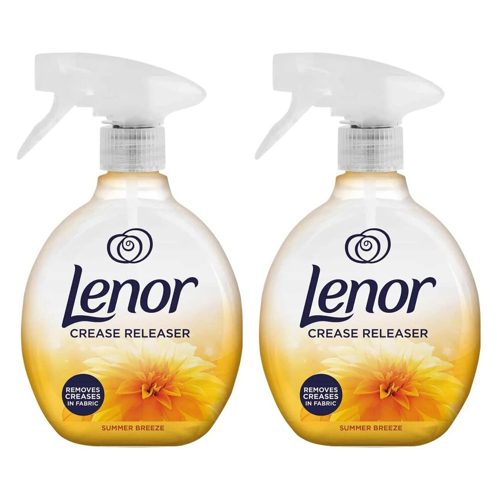 Lenor Crease Releaser Spray Removes Creases in Fabric, Summer Breeze Scent, Twin Pack, 2 x 500ml-image-OPC-PDRKK8M-NEW