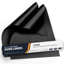 Extra Large Oven Liners for Bottom of Oven (2 Pack) - Universal Non Stick Teflon Oven Liner for Fan Assisted Ovens, 63.5 x 43cm Kitchen Accessories