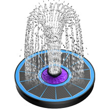 SZMP Solar Fountain 2023 Upgraded 100% Glass Panel, 3.5W Solar Bird Bath Fountains with 7 Nozzle & 4 Fixer, Solar Fountain Pump for Bird Bath, Garden,