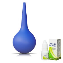 Ear Wax Removal kit, Suction Ear Bulb with 100% Chemical Free Olive Oil Ear Drops by Nanacare UK | Vacuum Earwax Remover | Reusable Ear Cleaning