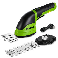WORKPRO 2 IN 1 Cordless Hedge Trimmer and Grass Shear | 3.6V Electric Grass Trimmer with 2000mAh Lithium-ion Battery | Lightweight Hand Held Hedge