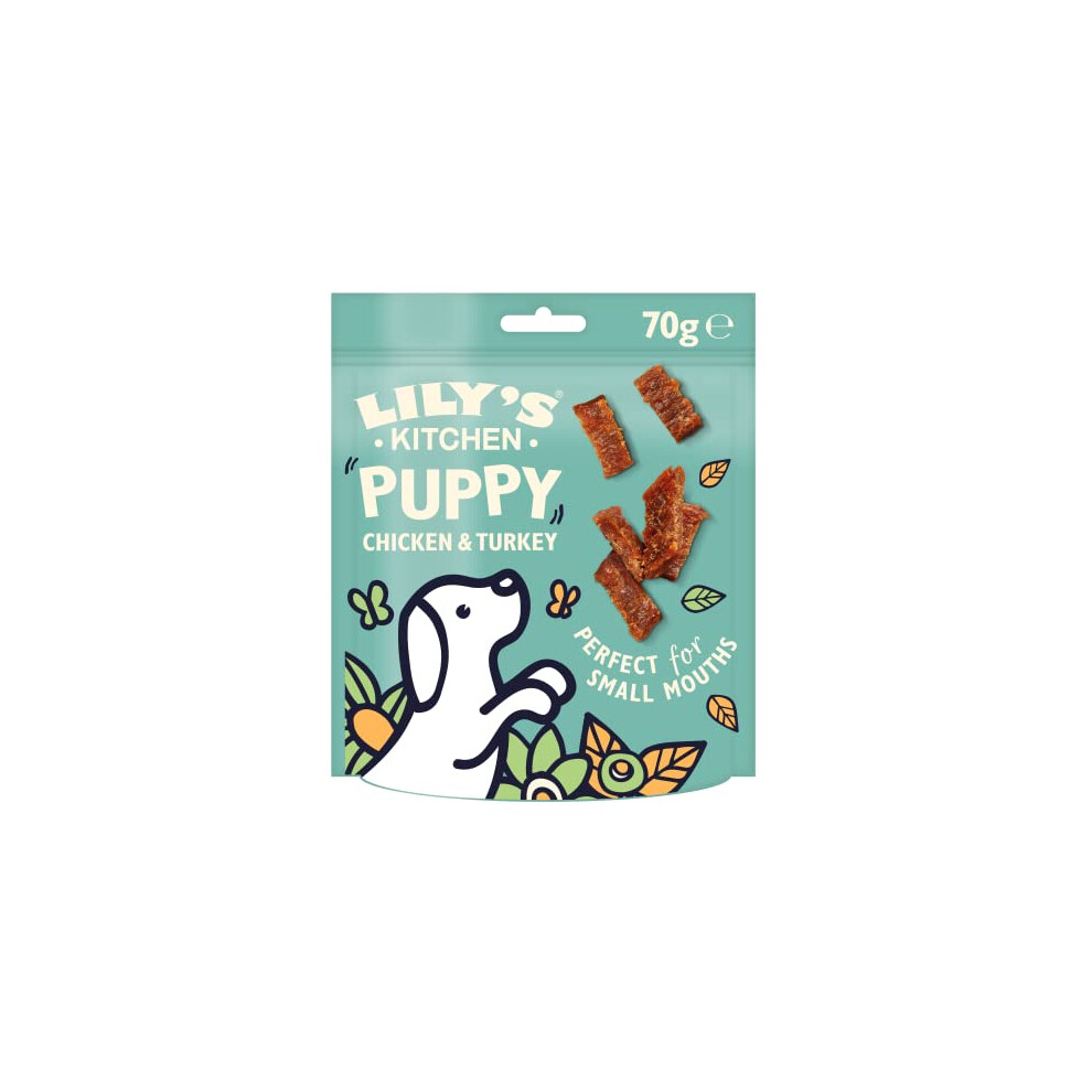 Lily's Kitchen Lily?S Kitchen Made With Natural Ingredients Puppy Dog Treats Chicken With Turkey Nibbles -Free Recipe (8 Packs X 70G) Grain