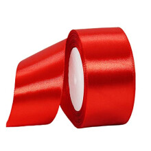 40mm Wide Red Ribbon for Gift Wrapping,Wedding Car Ribbon 1.5Inch Large Satin Ribbon Red Christmas Ribbon,22m Fabric Thick Ribbon for Crafting Hair
