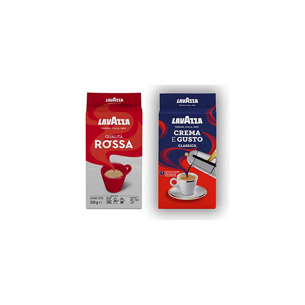 Lavazza Ground Coffee - Dark & Medium Roast - 2 Pack.