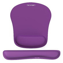TECKNET Wrist Rest Mat, Keyboard and Mouse Wrist Support Pad Set, Comfortable Memory Foam Mouse Mat with Wrist Cushion Support, Anti-Slip Ergonomic
