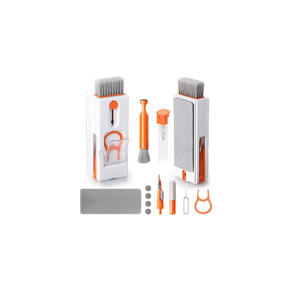 Alyvisun 11 In 1 Laptop Cleaning Kit, Multifunctional Keyboard Cleaner Brush With Keycap Puller For Tablet, Phones, Pc, Orange 5051501814677