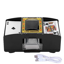 ZONJIE Automatic Card Shuffler Machine 2 Deck, Electronic Casino Poker Card Shuffling, USB/AA Battery Operated -One/Two Deck Card Shuffle Sorter,