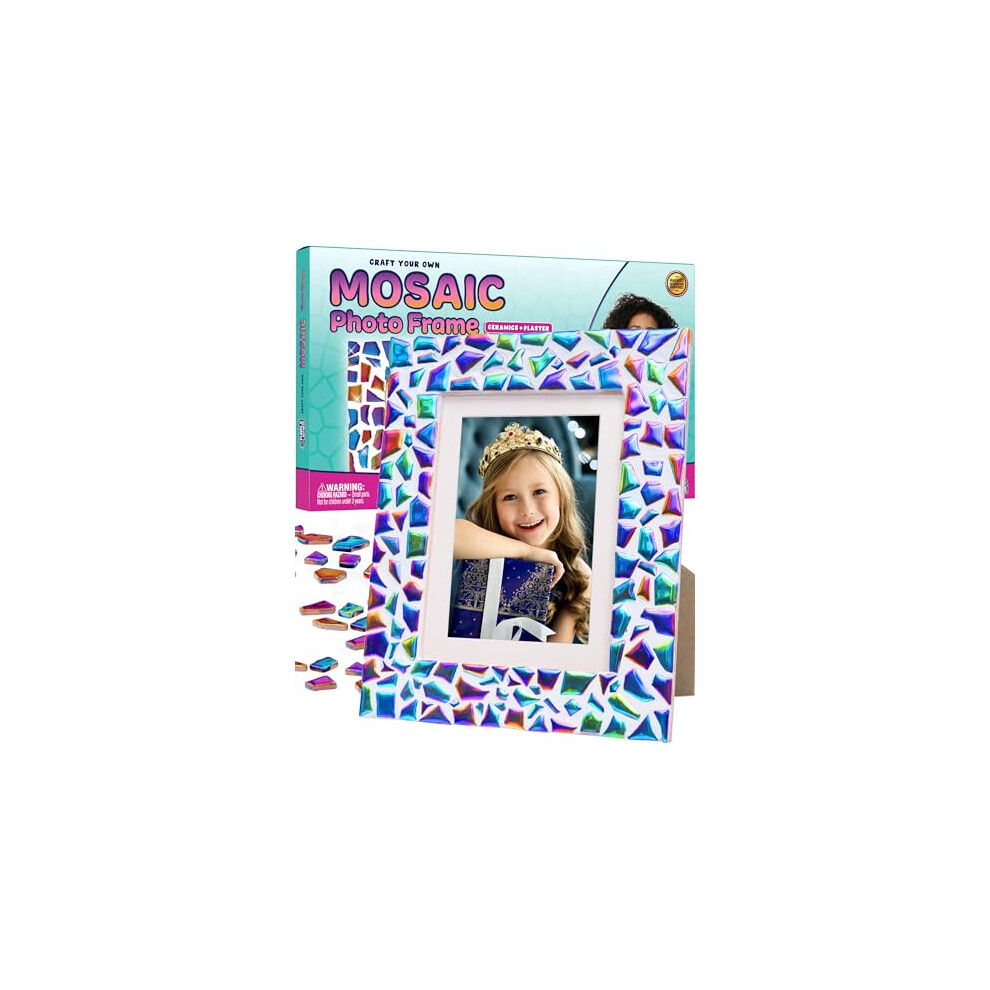 PURPLE LADYBUG Decorate Your Own Photo Frame Mosaic Kit - Birthday Gifts for Girls Age 6 7 8 9 10 11 12 & Teenagers, Great 10 Year Old Girl Gifts -