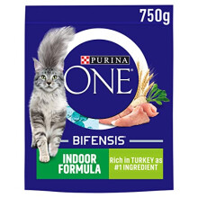 Purina One Indoor Adult Dry Cat Food Turkey 4x750g