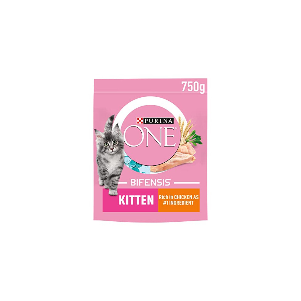 Purina One Kitten Dry Cat Food with Chicken and Wholegrain 4x750g