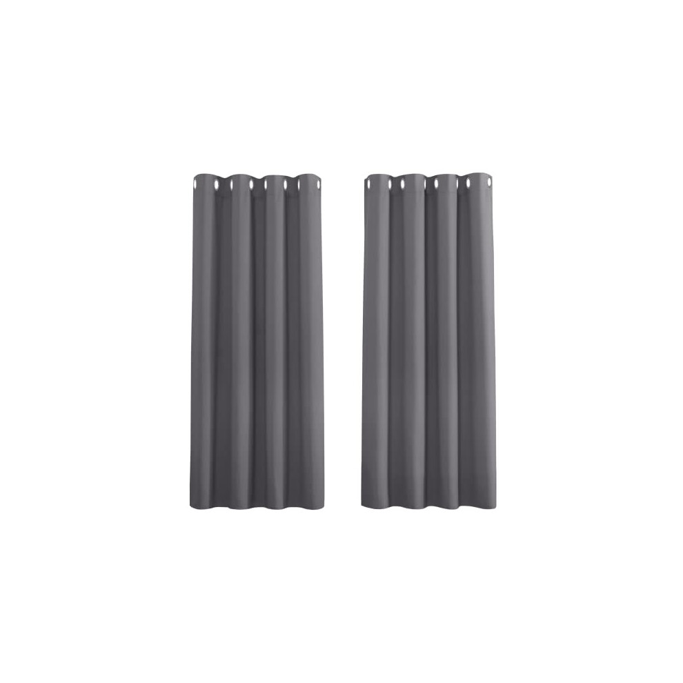 Xbox Pony Dance Blackout Curtains For Bedroom Eyelet Thermal Insulated Curtain Super Soft Solid Lining Fabric Window Treatment Blackout Panel For Grey