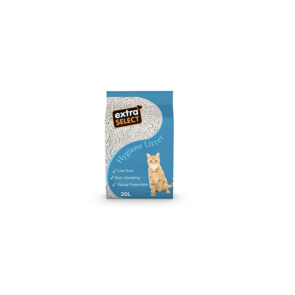 Extra Select Premium Hygiene Cat Litter - Calcium Silicate Non-Clumping Odour Control - 20L