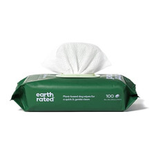 Earth Rated Dog Wipes, New Look, Thick Plant Based Grooming Wipes For Easy Use on Paws, Body and Bum, Lavender-Scented, 100 Count